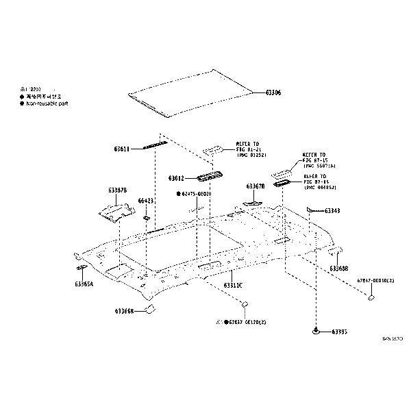 ROOF HEADLINING & SILENCER PAD