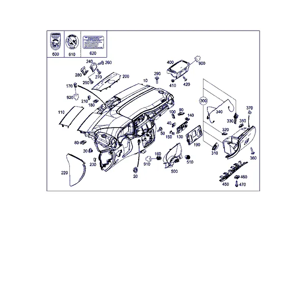 ПЕРЕДНЯЯ ПАНЕЛЬ И ВЕЩЕВОЙ ЯЩИК С ПОДУШКОЙ БЕЗОПАСНОСТИ ПЕРЕДН.ПАССАЖИРА