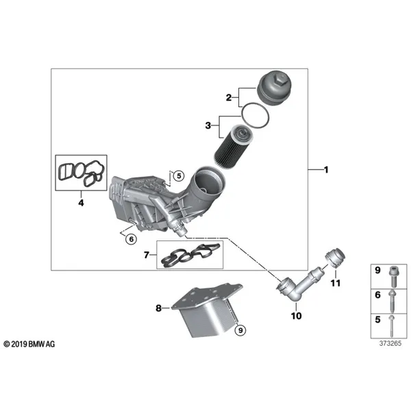 Масляный фильтр смаз.сист.,теплообменник