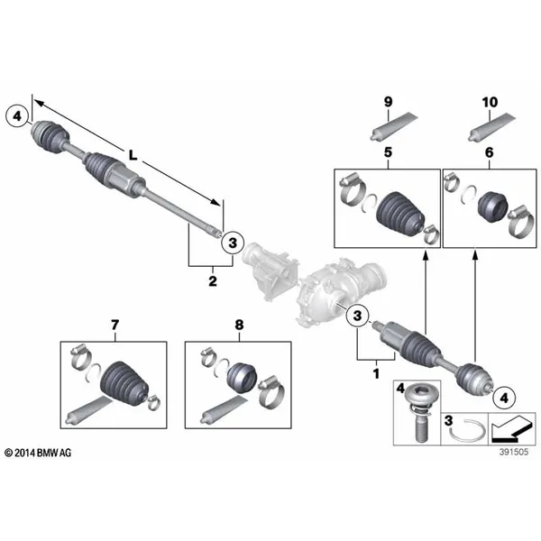 Выходн.вал ред.пер.моста/полноприводн.