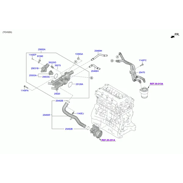 Шланг и трубопровод охлаждающей жидкости