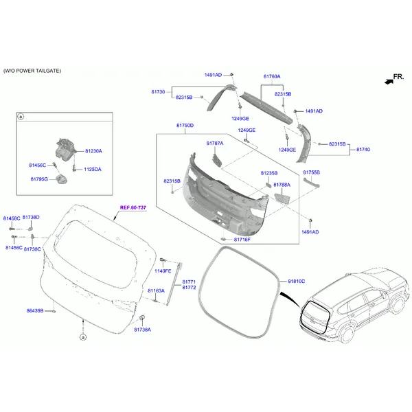 отделка двери багажника