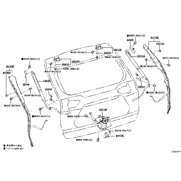BACK DOOR LOCK & HINGE