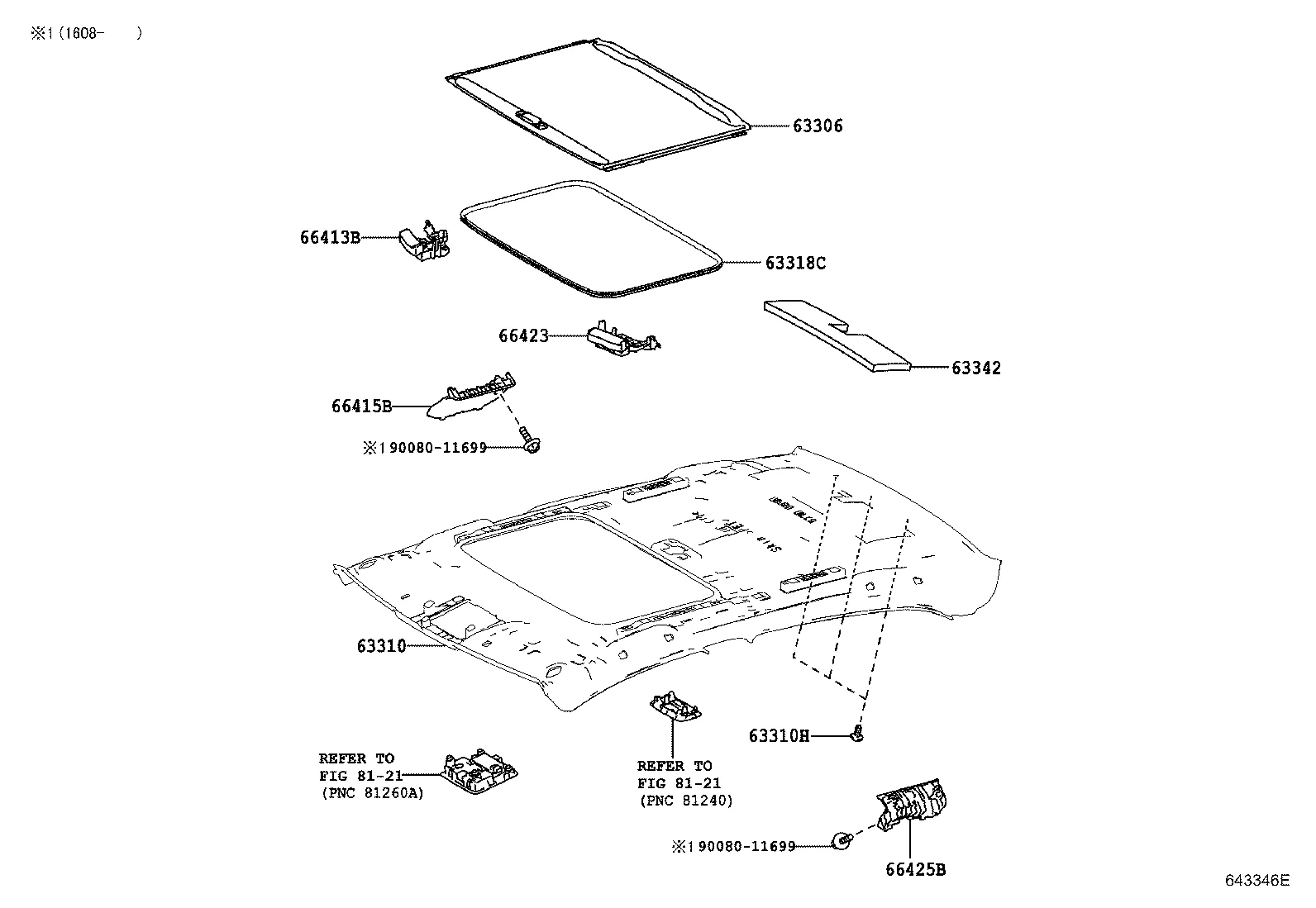 ROOF HEADLINING & SILENCER PAD
