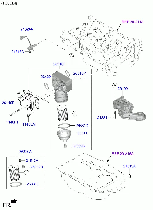 FRONT CASE & OIL FILTER