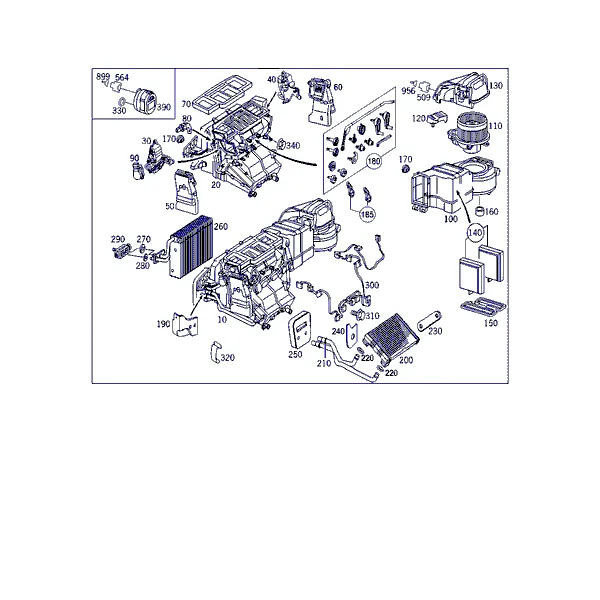 КОРОБ СИСТЕМЫ КОНДИЦИОНИР. И ОТОПЛ. С ВЕНТИЛЯТОРОМ И ЖГУТОМ ЭЛЕКТРОПРОВОДКИ