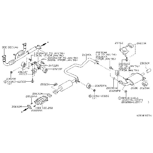Выхлопная труба и глушитель; W/CATALYST CONVERTER