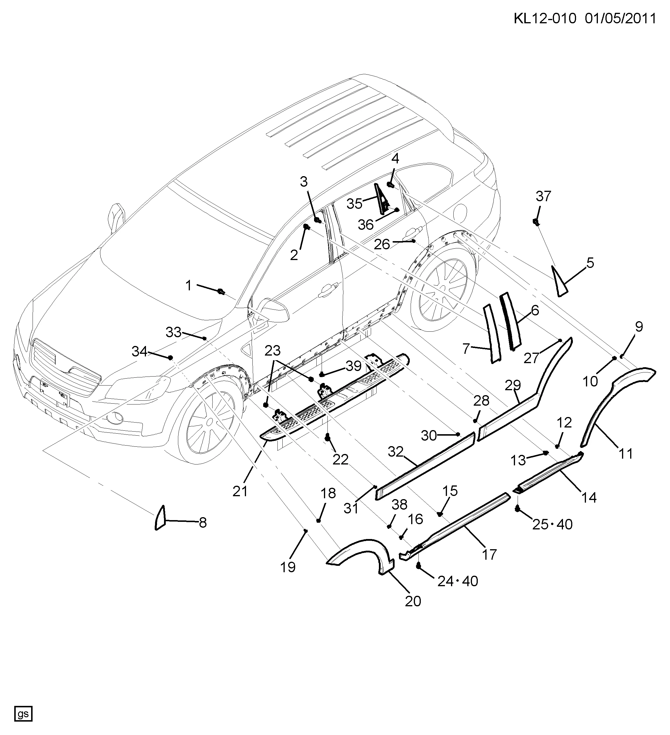 МОЛДИНГИ/КУЗОВ