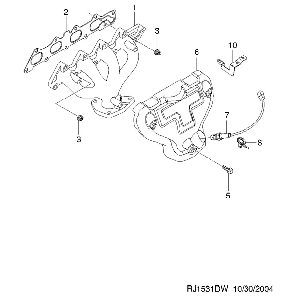 ВЫПУСКНОЙ КОЛЛЕКТОР(FAM-I ДВРВ) (1531)