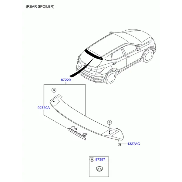 накладка на крышу и задний спойлер