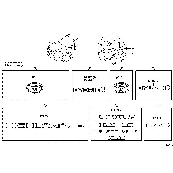 EMBLEM & NAME PLATE (EXTERIOR & INTERIOR)