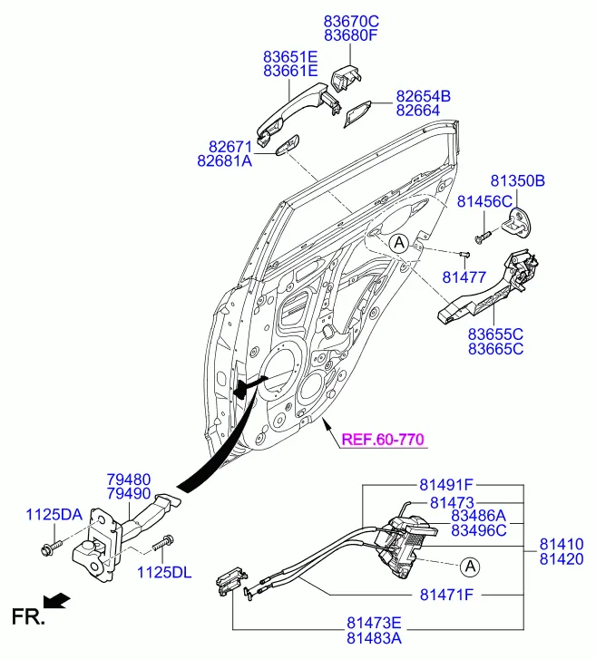 замок задней двери
