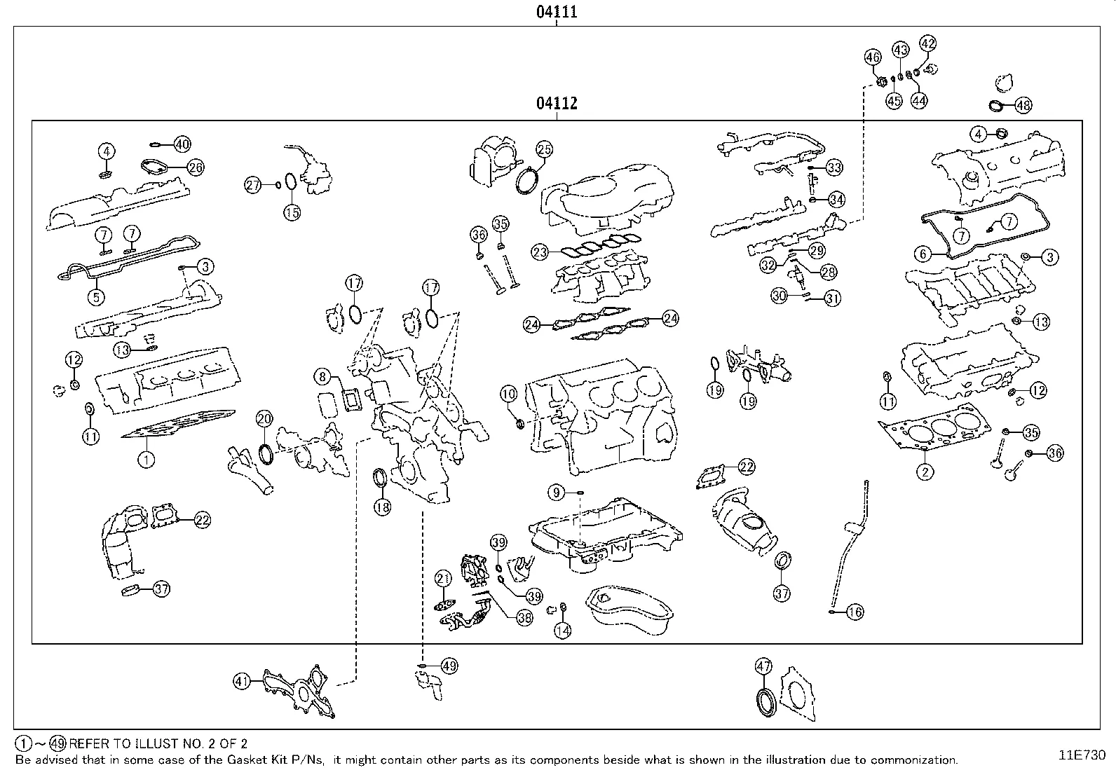 ENGINE OVERHAUL GASKET KIT