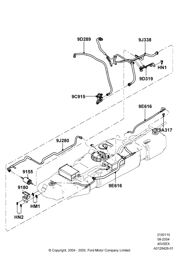 10Q - Fuel Lines, (+)"Canada", (+)"Mexico", 4.0L V6 12V SOHC EFI, US MARKETS; 01/MAR/2004-16/DEC/2010
