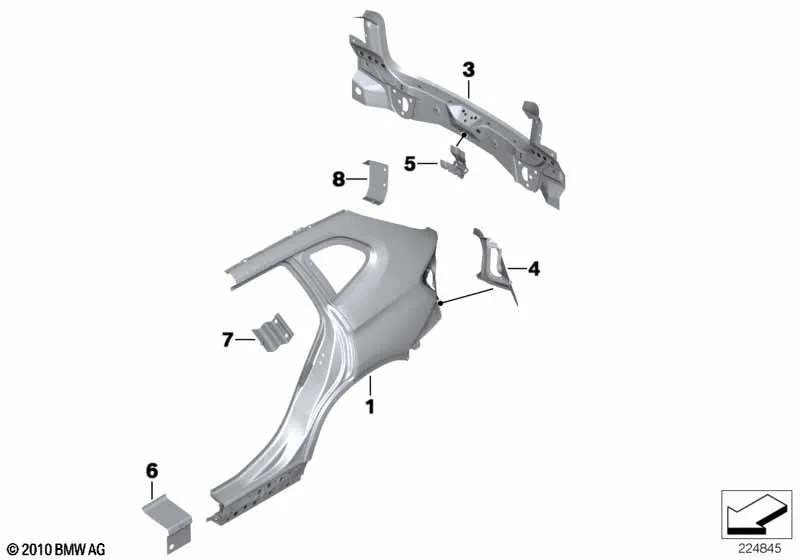 Крыло/облицовка задней части