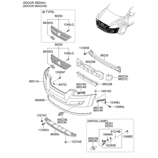 бампер передний