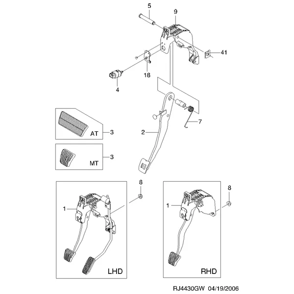 ПЕДАЛЬ ТОРМОЗА I (4430)