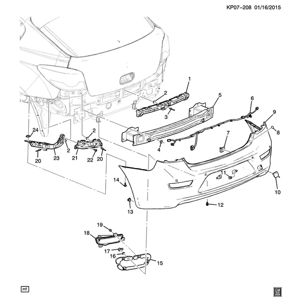 БАМПЕР/ЗАДНИЙ (ЗА ИСКЛЮЧЕНИЕМ СПОРТИВНОГО BVG)