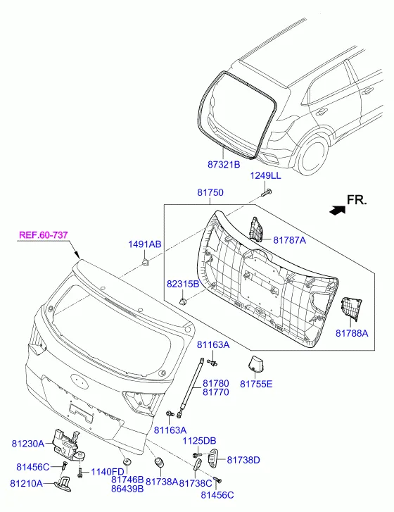 отделка двери багажника