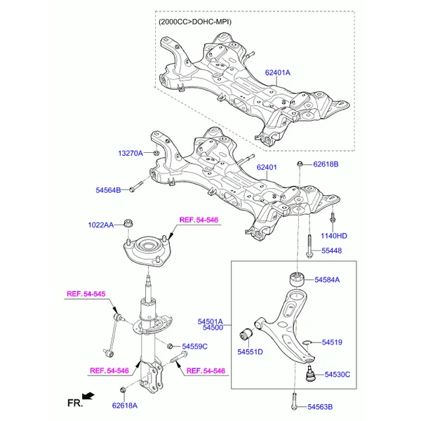 Подрамник передней подвески