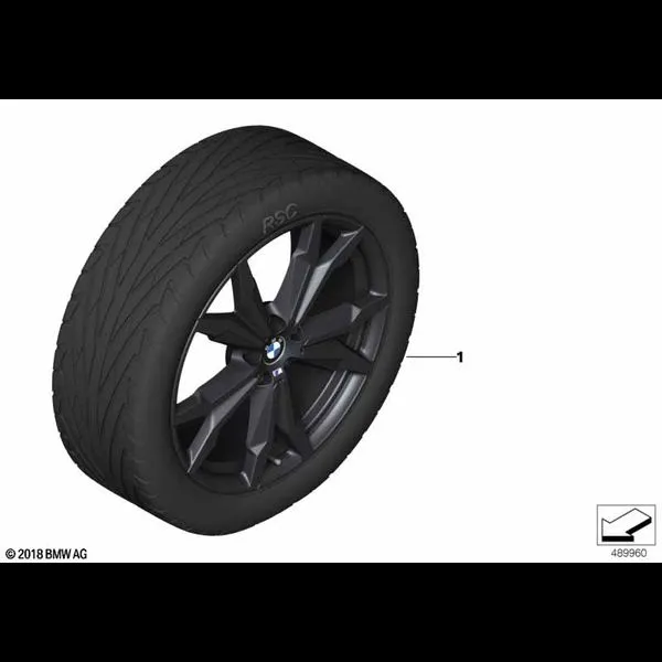 BMW кол.с л/с д.М сдв.спицы 717M - 20"