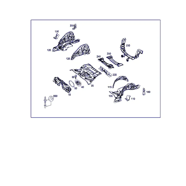 ПОЛ ЗАДН. ЧАСТИ КУЗОВА