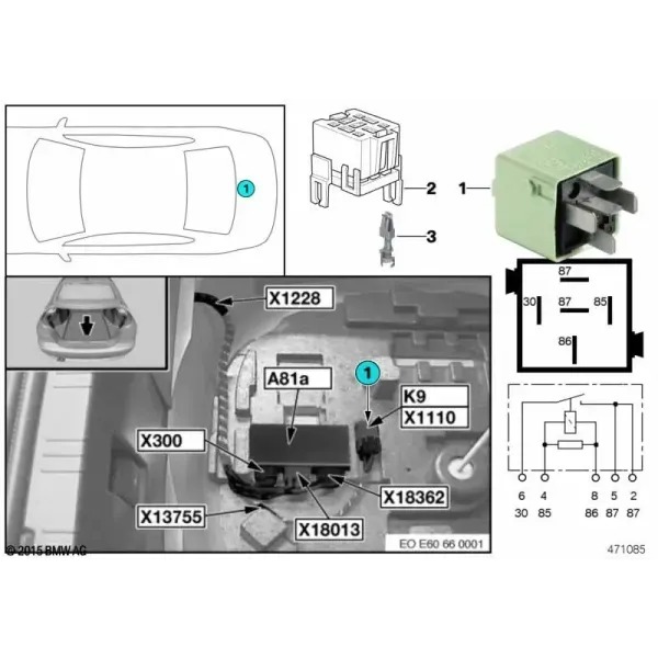Разгрузочное реле контакта 15