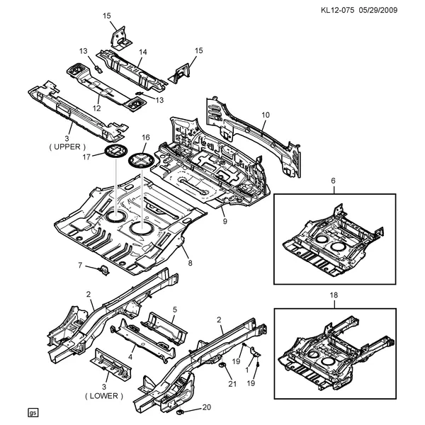 ЛИСТОВОЙ МЕТАЛЛ КУЗОВА PART 5 ЗАДНЯЯ ЧАСТЬ