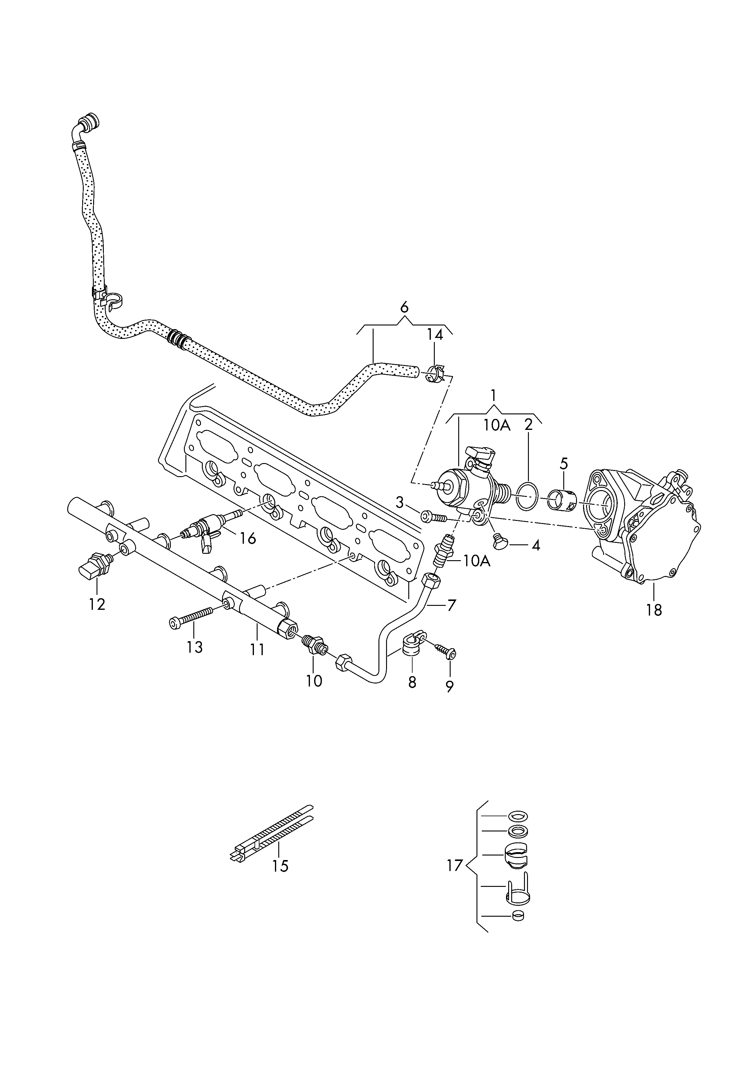 Топливный насос Топливная рампа Форсунка