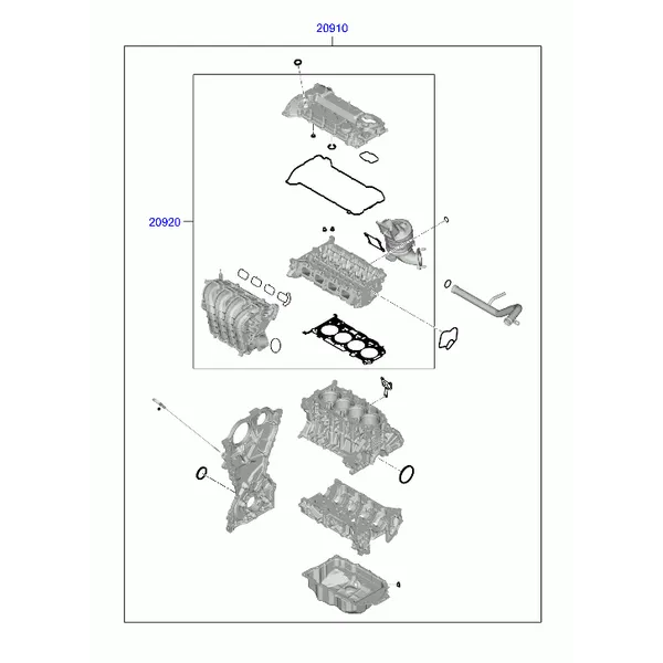 набор прокладок двигателя