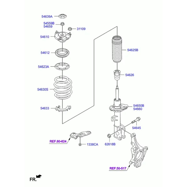 Пружина и стойка передней подвески