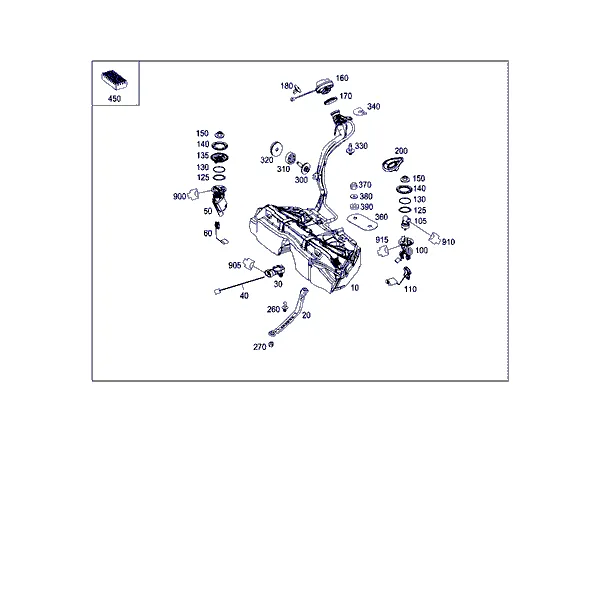 ТОПЛИВНЫЙ БАК С НАВЕСНЫМИ ЭЛЕМЕНТАМИ