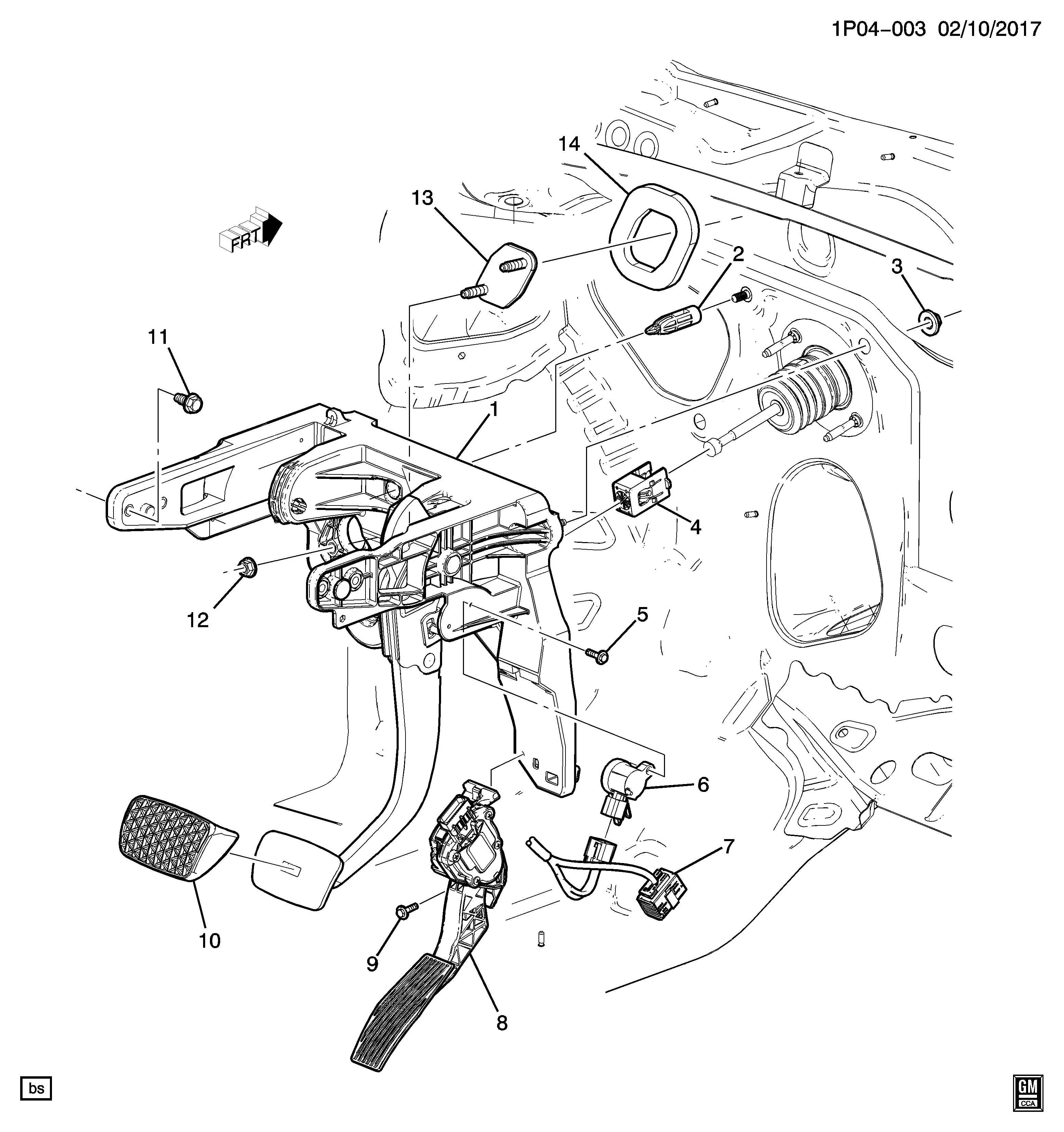 BRAKE PEDAL (AUTOMATIC TRANSMISSION MH8)