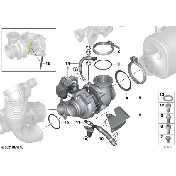 Турбонагнетатель со смазкой