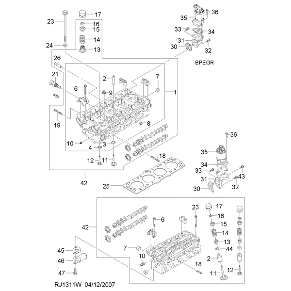 ГОЛОВКА ЦИЛИНДРОВ(FAM-I ДВРВ) (1311)