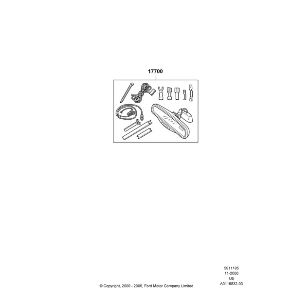 05C - Windshield/Inside Rear View Mirror, Accessory; 13/NOV/2000-25/JUN/2007