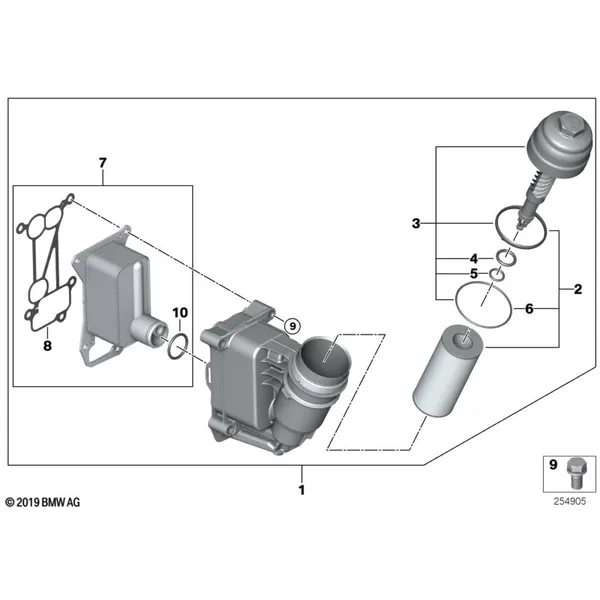 Масляный фильтр смаз.сист.,теплообменник