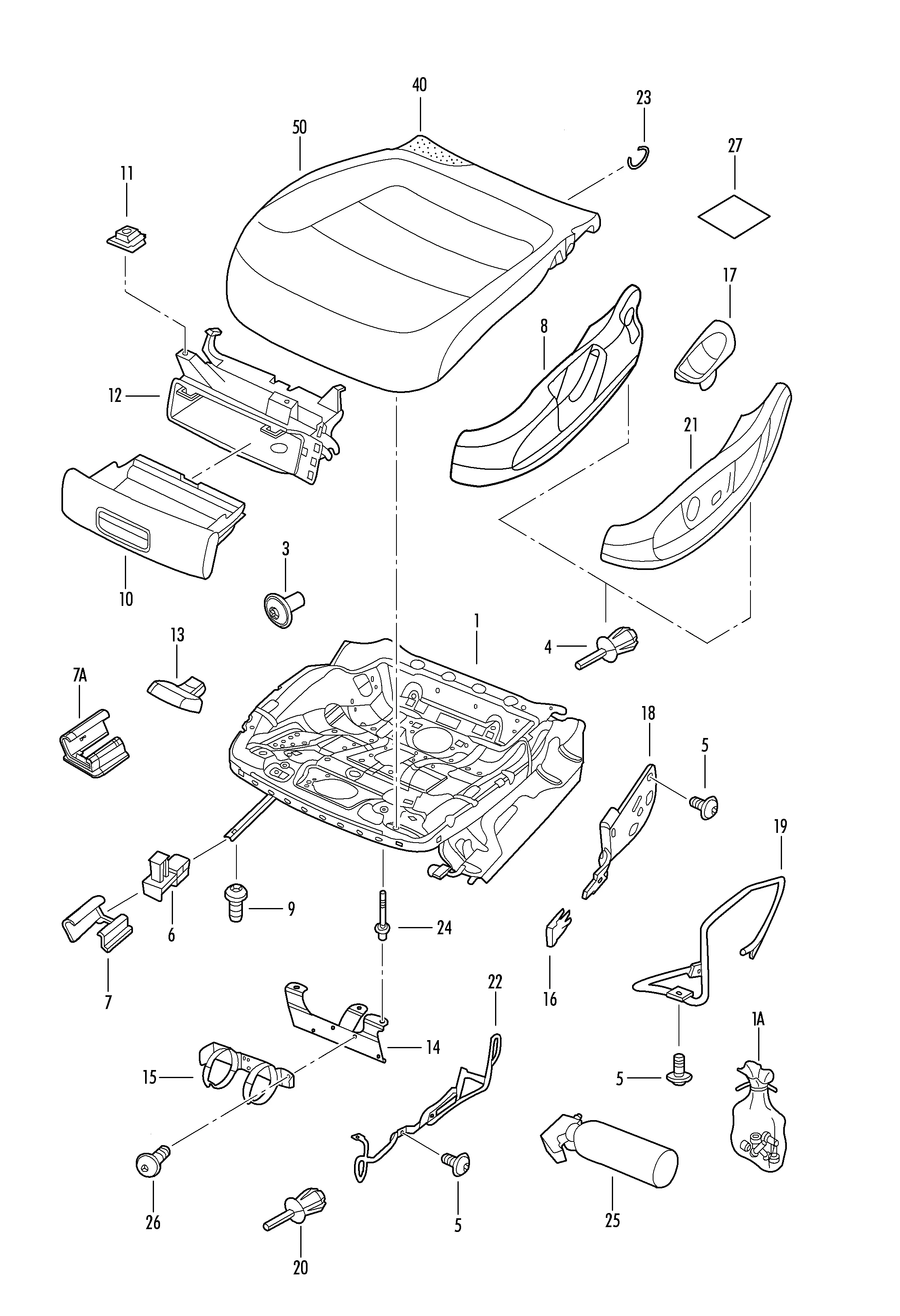 Сиденье Каркас сиденья