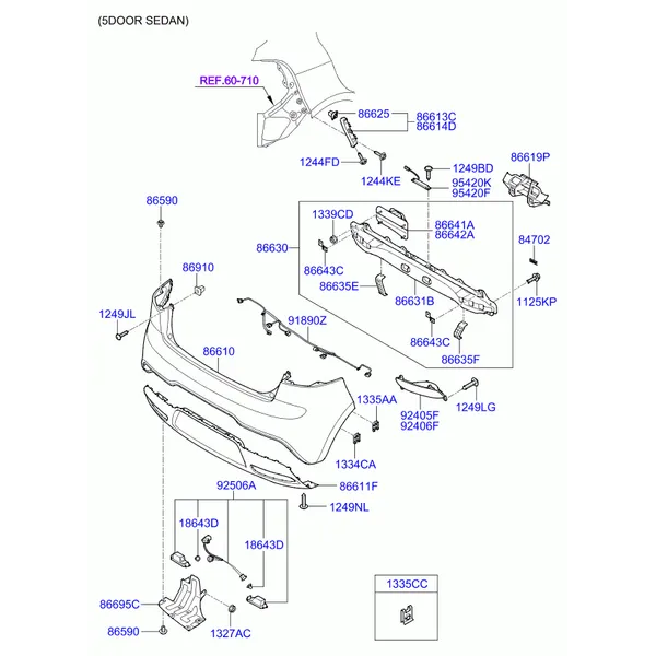 бампер задний
