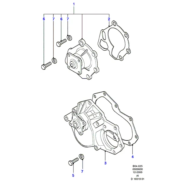 Насос охлаждающей жидкости, Diesel (AI)