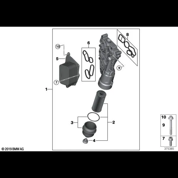 Масляный фильтр смаз.сист.,теплообменник