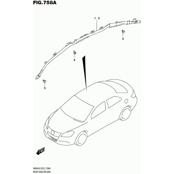 758A - БОКОВАЯ ПОДУШКА БЕЗОПАСНОСТИ ПАССАЖИРА