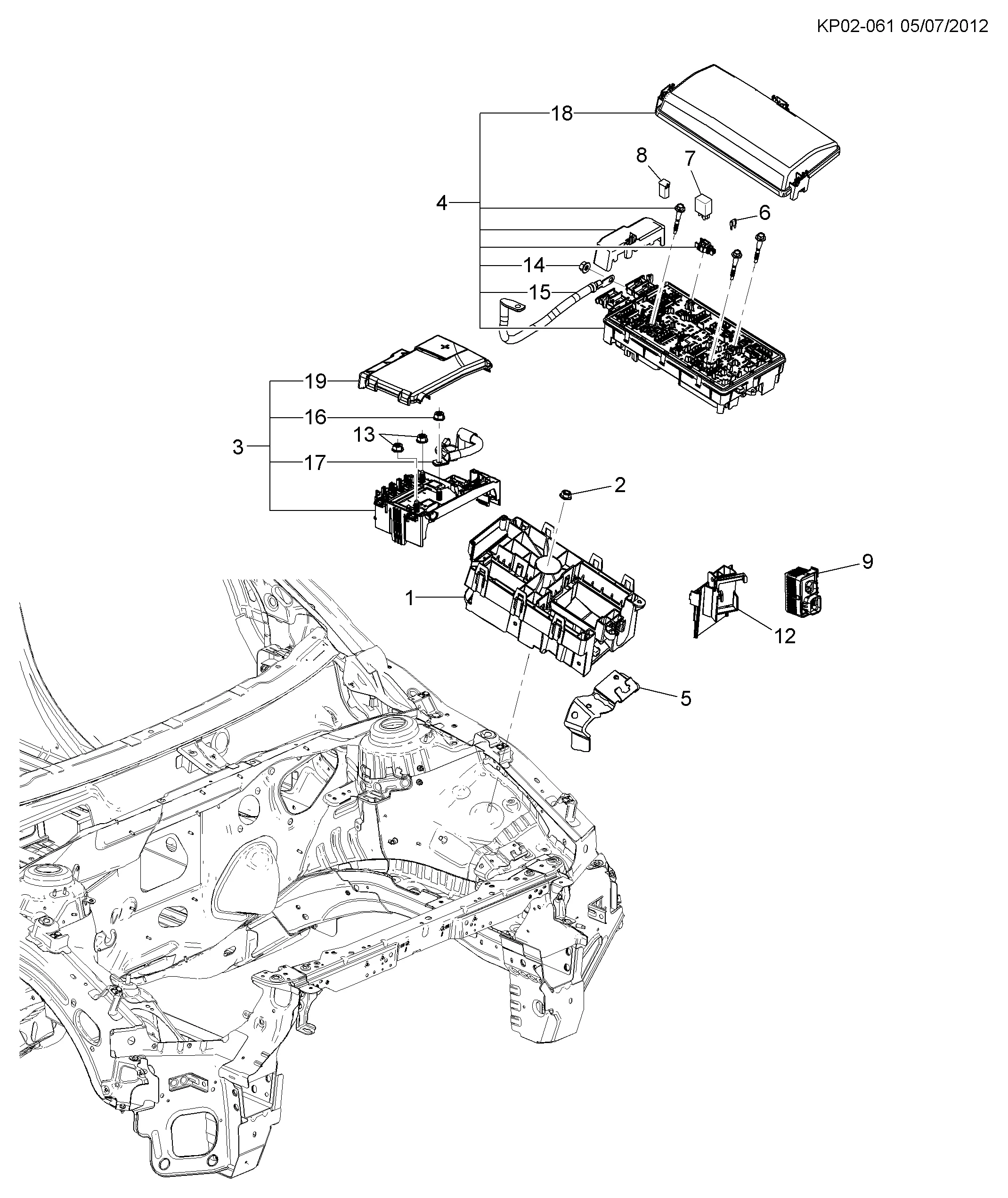 РЕЛЕ/МОТОРНЫЙ ОТСЕК