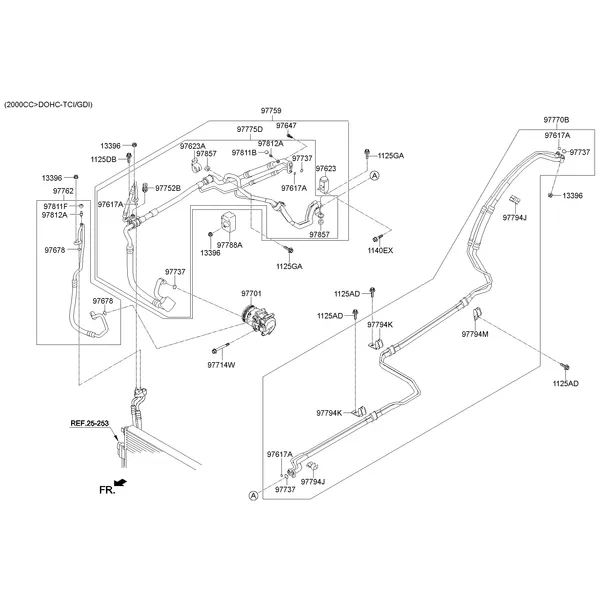 AIRCON SYSTEM-COOLER LINE; 2