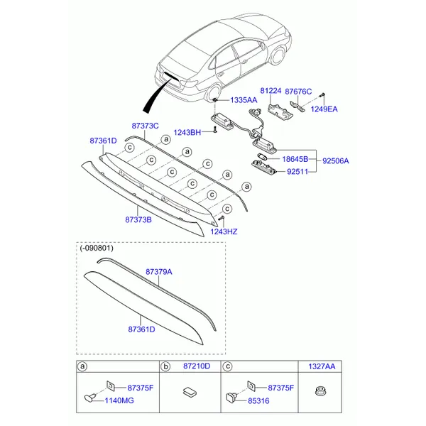 молдинг задней панели