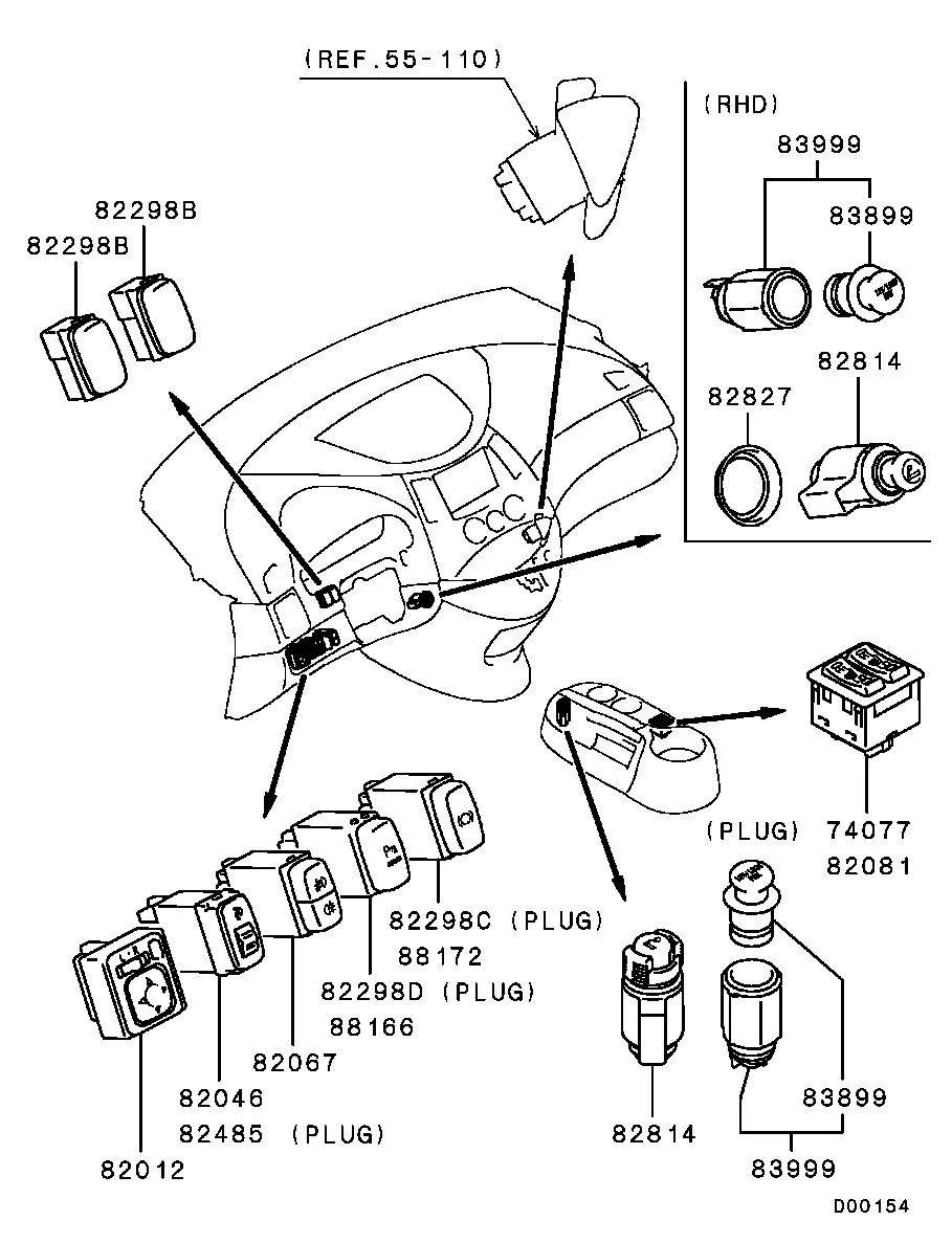 ЭЛЕКТРООБОРУДОВАНИЕ ШАССИ - ПОДРУЛ. ПЕРЕКЛЮЧАТЕЛЬ, ПРИКУР.