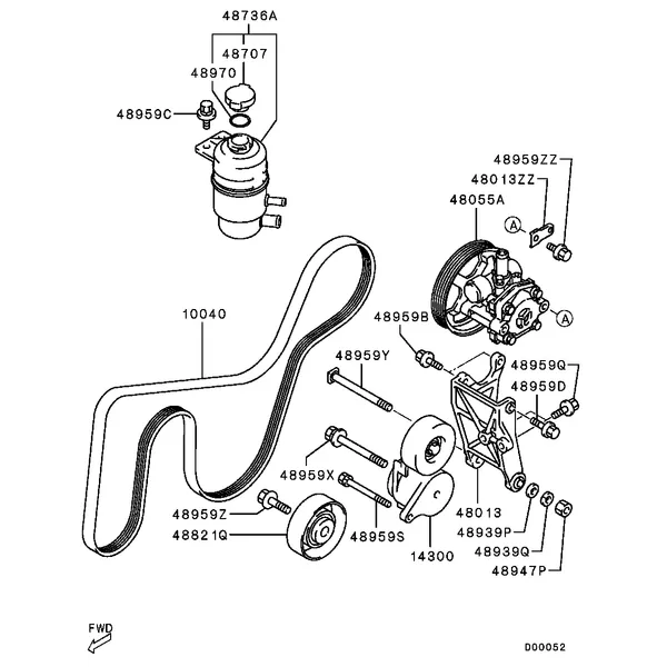 РУЛЕВОЕ УПРАВЛЕНИЕ - НАСОС УСЛИЛ. РУЛ. УПРАВЛЕНИЯ