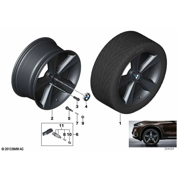 Л/c диск BMW со звездообр.спиц.диз.128