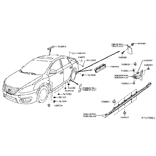 Крепление боковины кузова