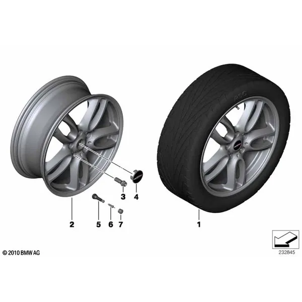 Л/с диск JCW Double-Spoke R129